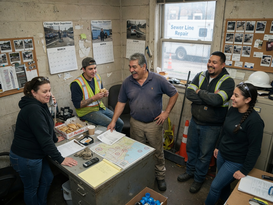 The Chicago Sewer Flow team at work in Chicago 60634 