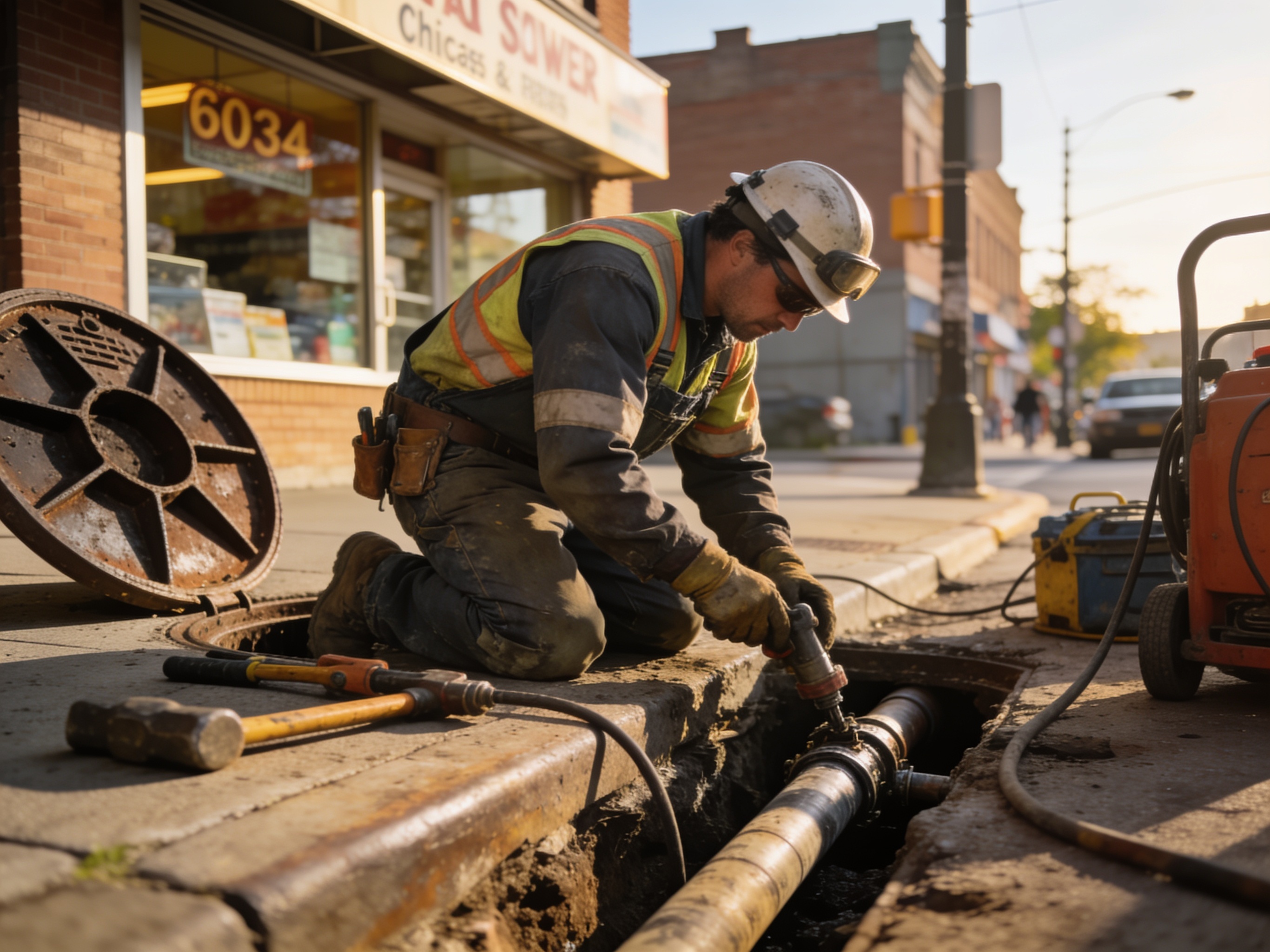 Sewer Line Repair in Portage Park Chicago IL